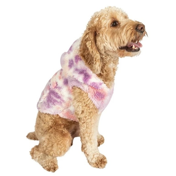🐶 3 Sizes Available 🐶 NWT Justice Pet Polyester Sherpa Tie-Dye Dog Hoodie, 1 - Picture 10 of 13